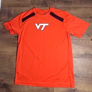 Virginia Tech VT Hokies T Shirt Mens Medium Orange Performance